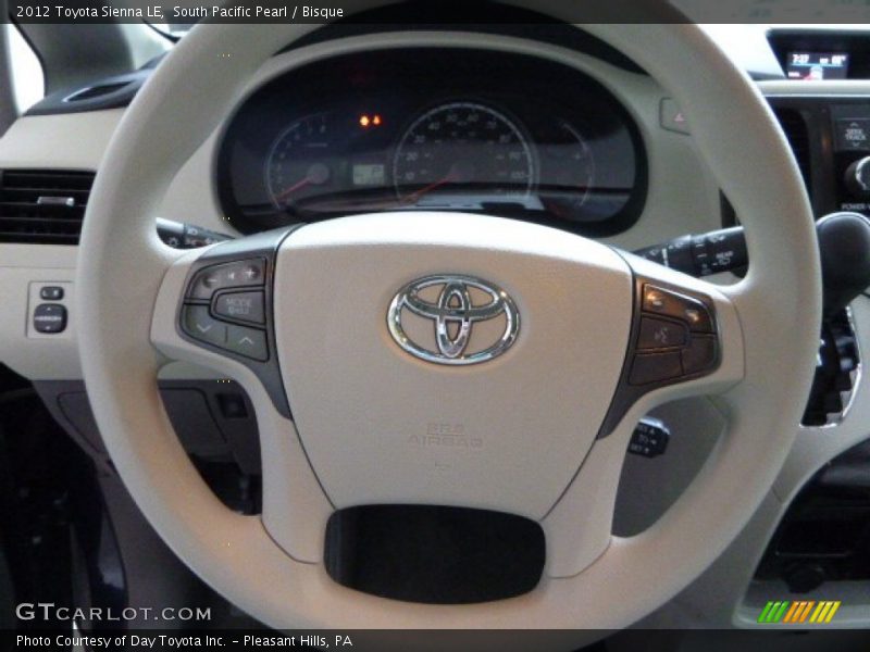 South Pacific Pearl / Bisque 2012 Toyota Sienna LE