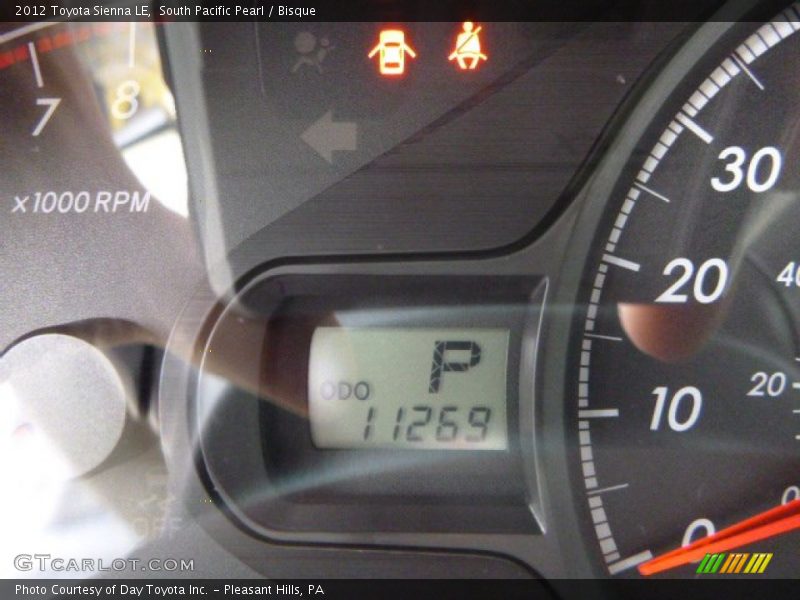 South Pacific Pearl / Bisque 2012 Toyota Sienna LE