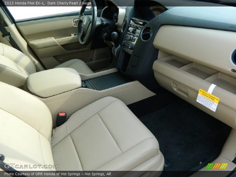 Dark Cherry Pearl / Beige 2013 Honda Pilot EX-L