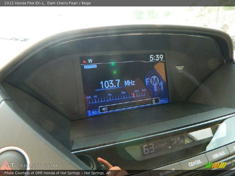 Dark Cherry Pearl / Beige 2013 Honda Pilot EX-L