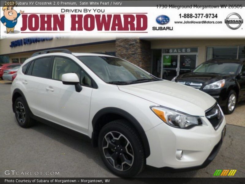 Satin White Pearl / Ivory 2013 Subaru XV Crosstrek 2.0 Premium