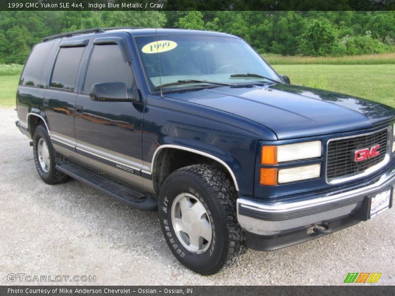 Indigo Blue Metallic / Gray 1999 GMC Yukon SLE 4x4