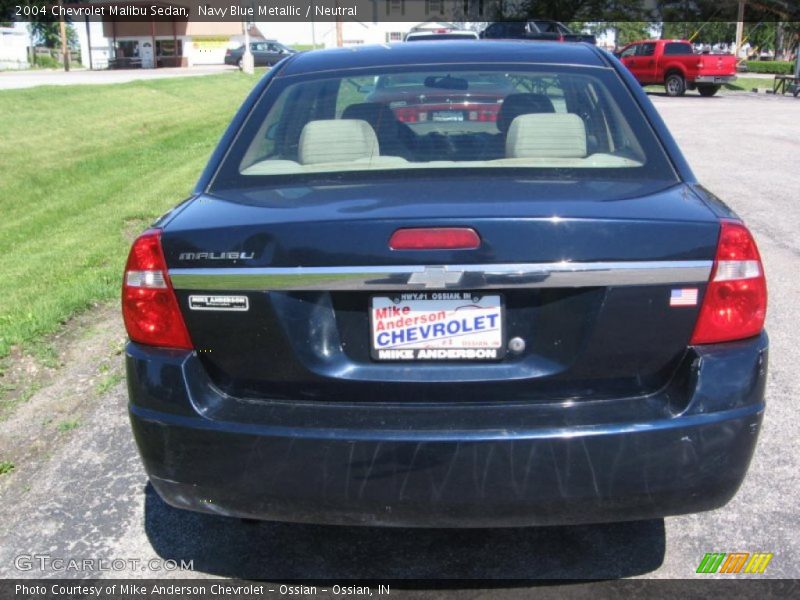Navy Blue Metallic / Neutral 2004 Chevrolet Malibu Sedan