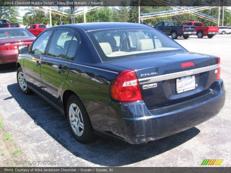 Navy Blue Metallic / Neutral 2004 Chevrolet Malibu Sedan