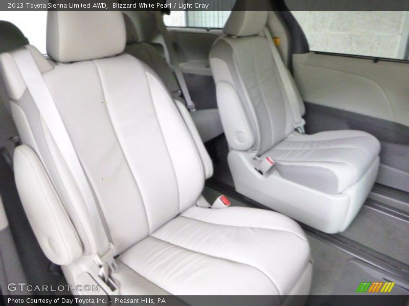 Blizzard White Pearl / Light Gray 2013 Toyota Sienna Limited AWD