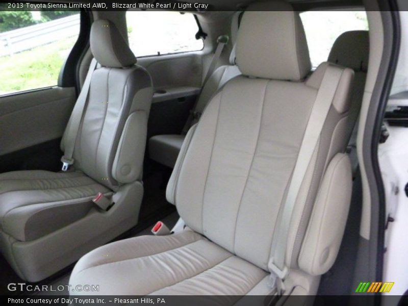 Blizzard White Pearl / Light Gray 2013 Toyota Sienna Limited AWD