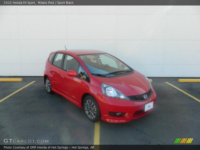 Milano Red / Sport Black 2013 Honda Fit Sport