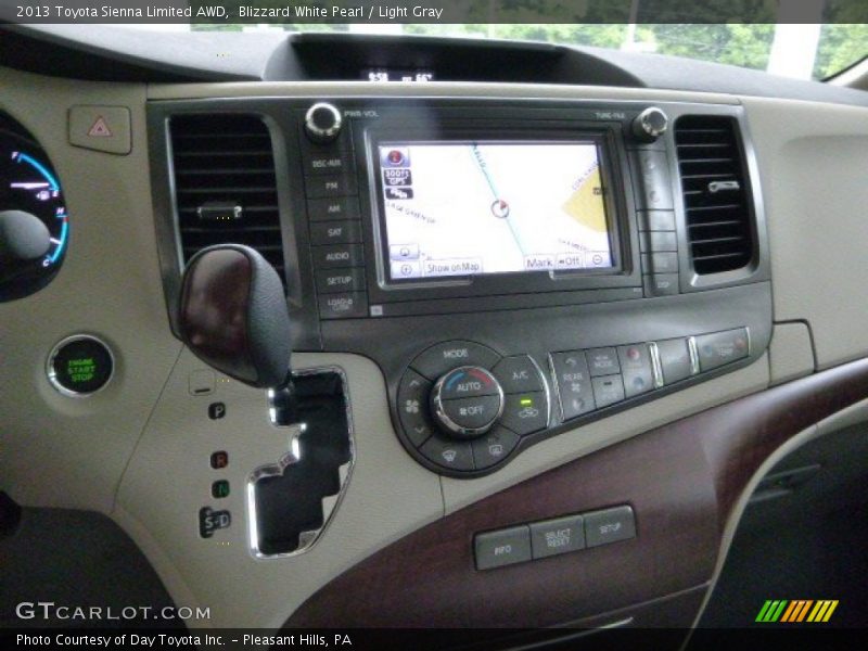 Blizzard White Pearl / Light Gray 2013 Toyota Sienna Limited AWD