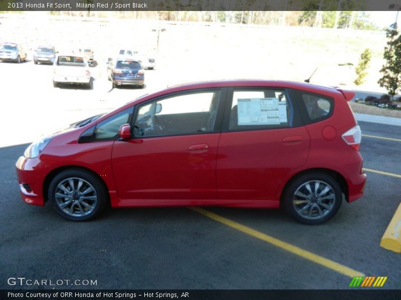 Milano Red / Sport Black 2013 Honda Fit Sport