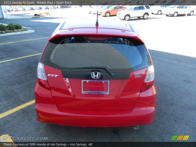 Milano Red / Sport Black 2013 Honda Fit Sport