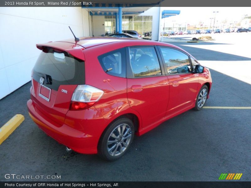 Milano Red / Sport Black 2013 Honda Fit Sport