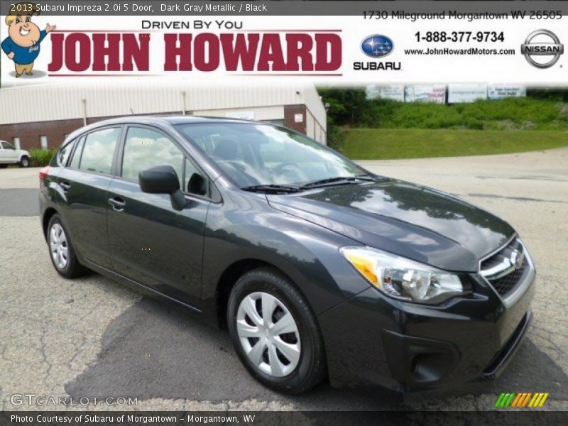 Dark Gray Metallic / Black 2013 Subaru Impreza 2.0i 5 Door