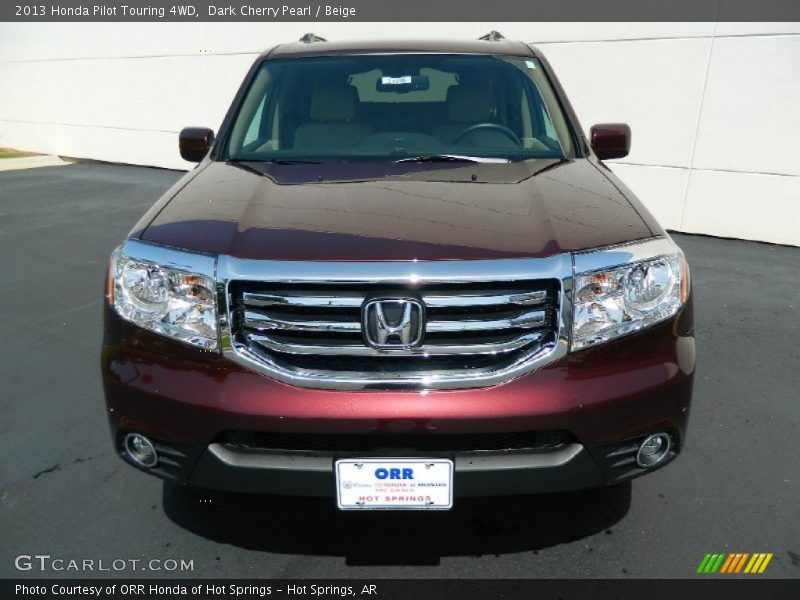 Dark Cherry Pearl / Beige 2013 Honda Pilot Touring 4WD