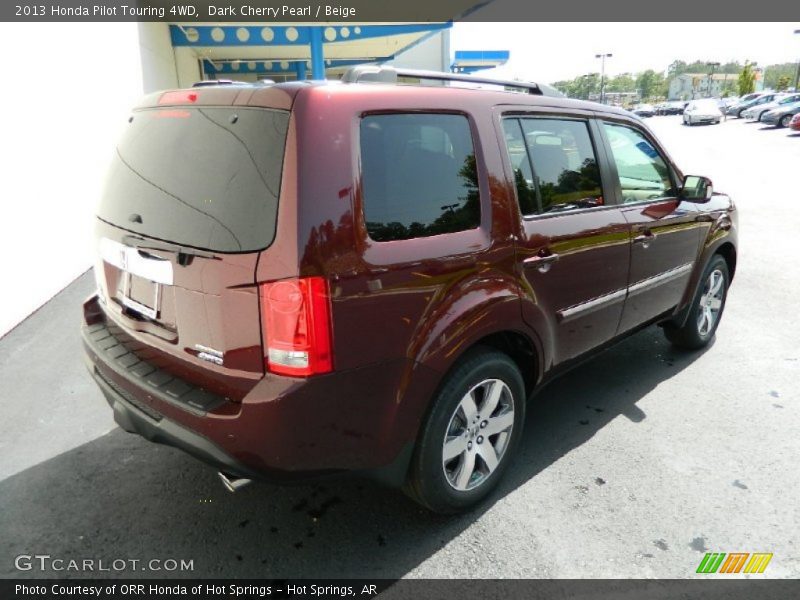 Dark Cherry Pearl / Beige 2013 Honda Pilot Touring 4WD