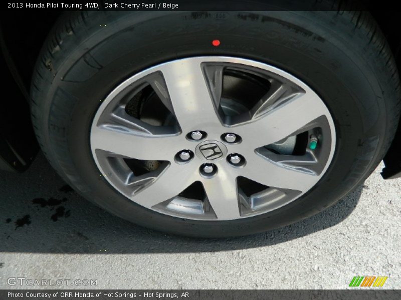 Dark Cherry Pearl / Beige 2013 Honda Pilot Touring 4WD