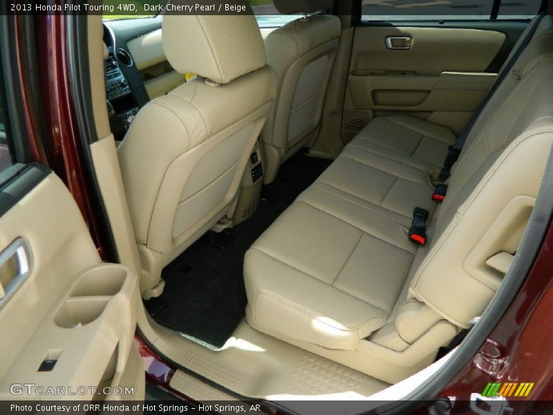 Dark Cherry Pearl / Beige 2013 Honda Pilot Touring 4WD