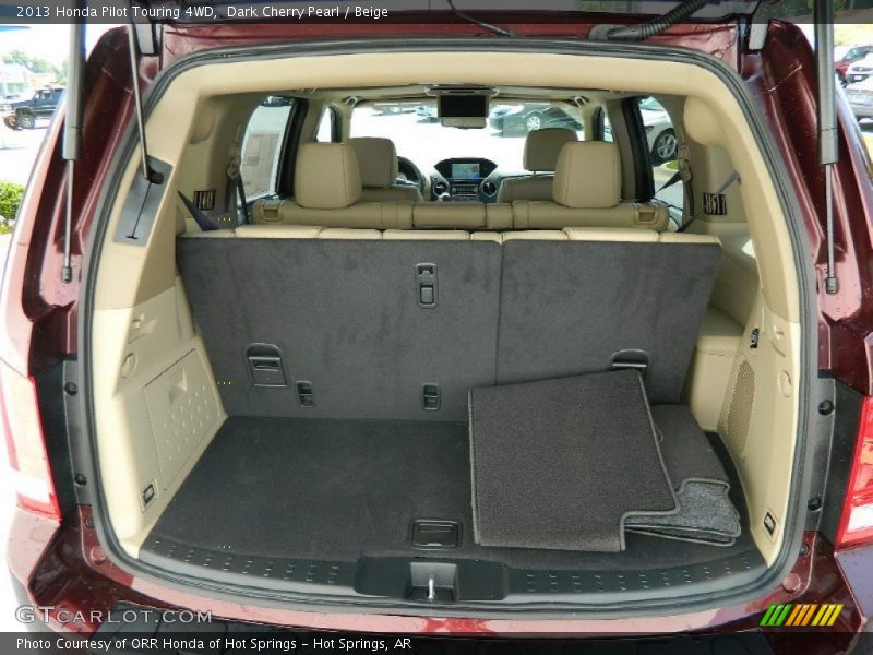 Dark Cherry Pearl / Beige 2013 Honda Pilot Touring 4WD