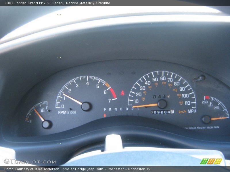 Redfire Metallic / Graphite 2003 Pontiac Grand Prix GT Sedan