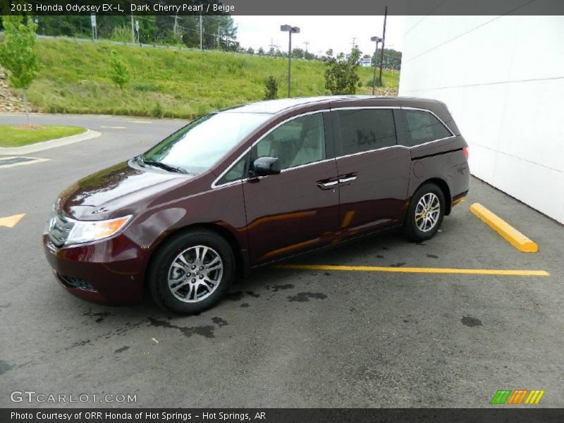 Dark Cherry Pearl / Beige 2013 Honda Odyssey EX-L