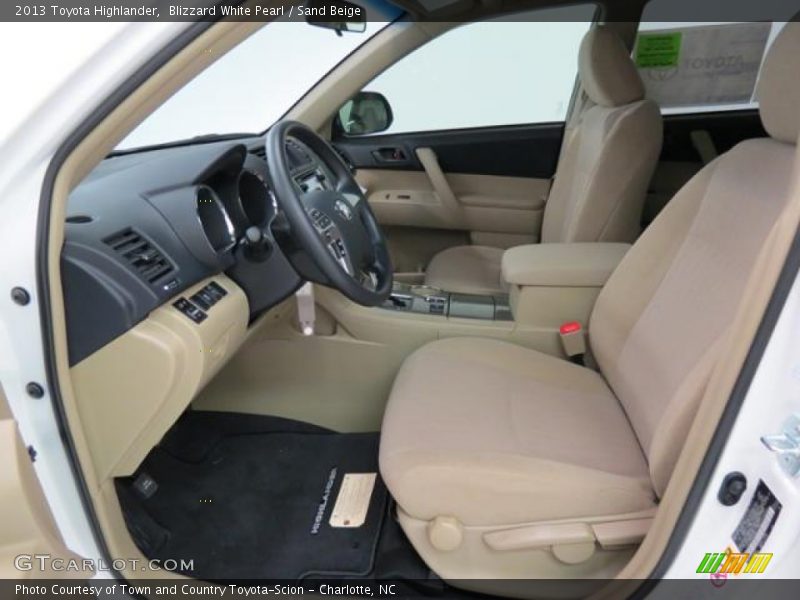 Blizzard White Pearl / Sand Beige 2013 Toyota Highlander