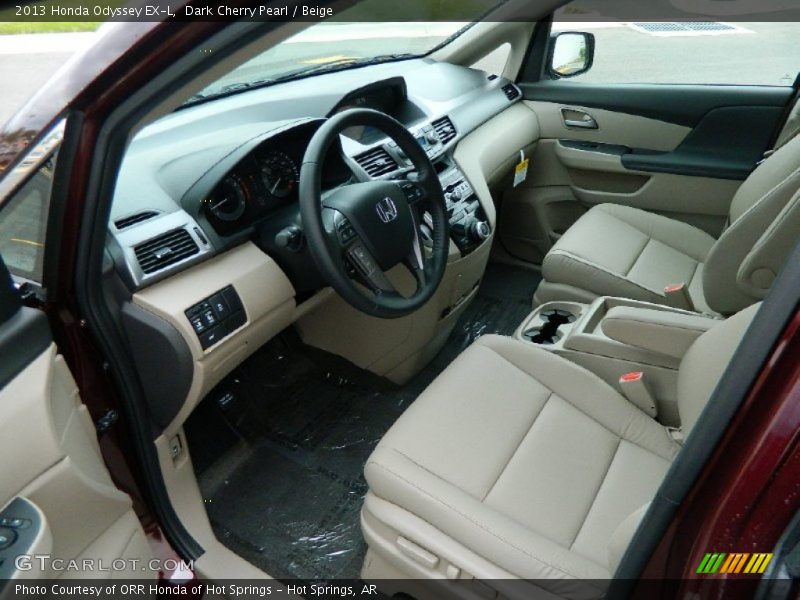 Dark Cherry Pearl / Beige 2013 Honda Odyssey EX-L