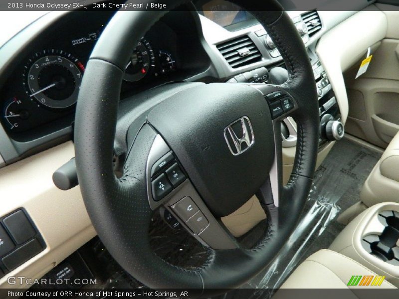 Dark Cherry Pearl / Beige 2013 Honda Odyssey EX-L
