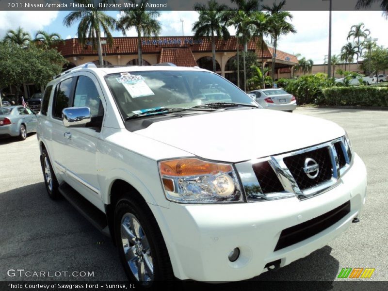 Blizzard White / Almond 2011 Nissan Armada Platinum