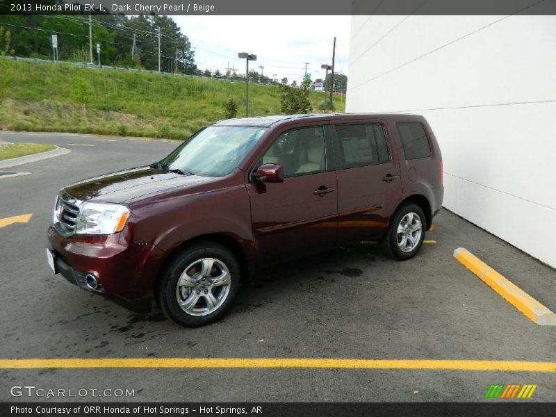 Dark Cherry Pearl / Beige 2013 Honda Pilot EX-L
