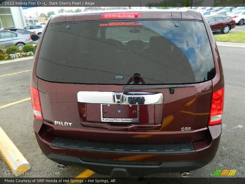Dark Cherry Pearl / Beige 2013 Honda Pilot EX-L