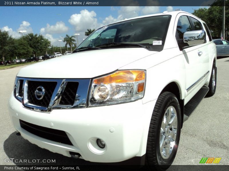 Blizzard White / Almond 2011 Nissan Armada Platinum
