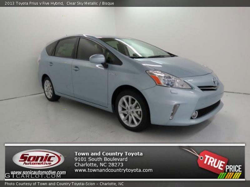 Clear Sky Metallic / Bisque 2013 Toyota Prius v Five Hybrid