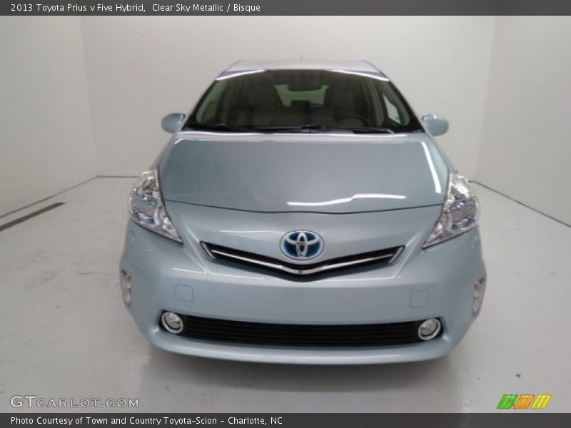 Clear Sky Metallic / Bisque 2013 Toyota Prius v Five Hybrid