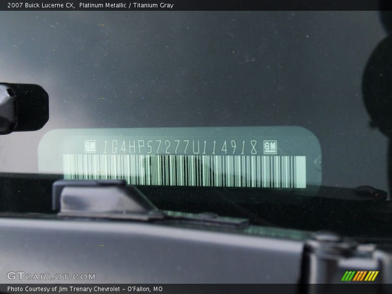 Platinum Metallic / Titanium Gray 2007 Buick Lucerne CX