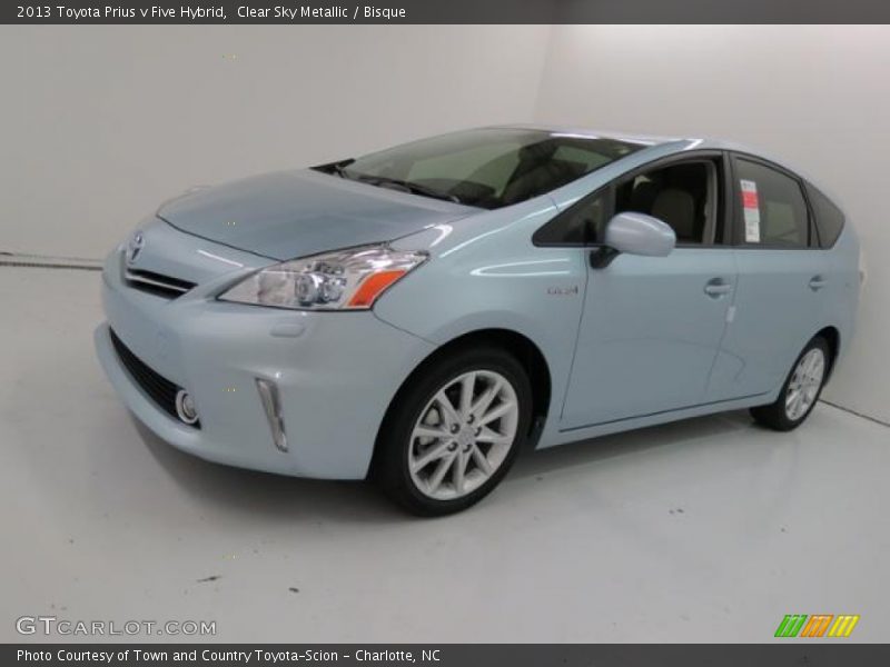 Clear Sky Metallic / Bisque 2013 Toyota Prius v Five Hybrid