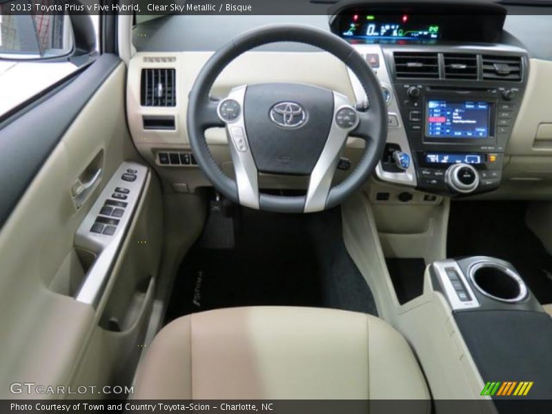 Clear Sky Metallic / Bisque 2013 Toyota Prius v Five Hybrid