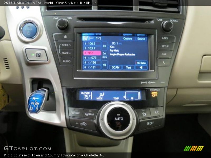 Clear Sky Metallic / Bisque 2013 Toyota Prius v Five Hybrid
