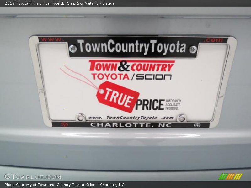 Clear Sky Metallic / Bisque 2013 Toyota Prius v Five Hybrid