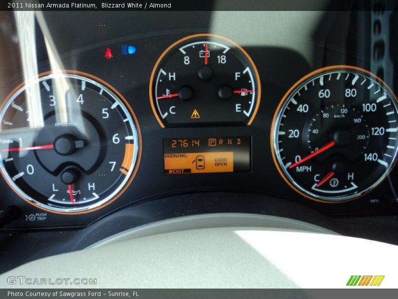 Blizzard White / Almond 2011 Nissan Armada Platinum