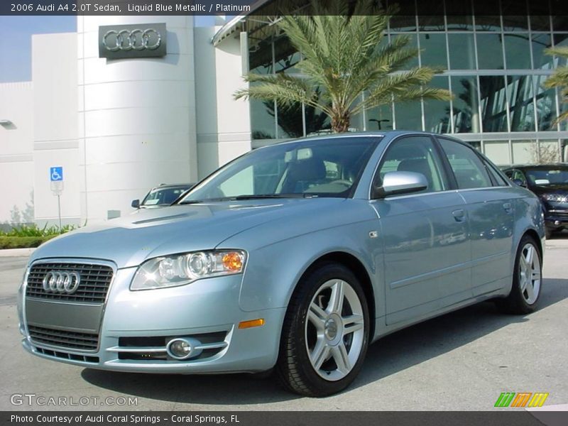 Liquid Blue Metallic / Platinum 2006 Audi A4 2.0T Sedan
