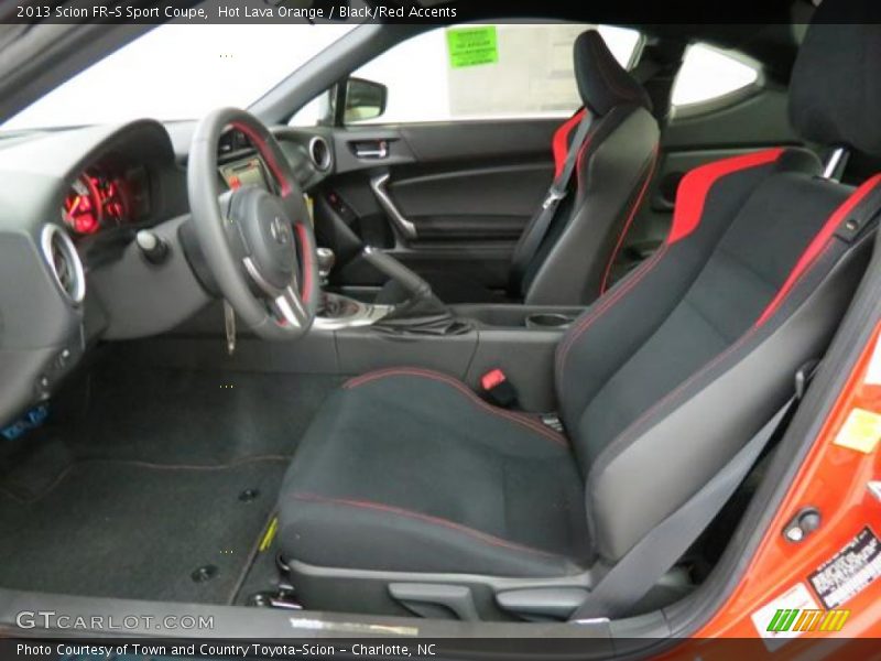 Hot Lava Orange / Black/Red Accents 2013 Scion FR-S Sport Coupe