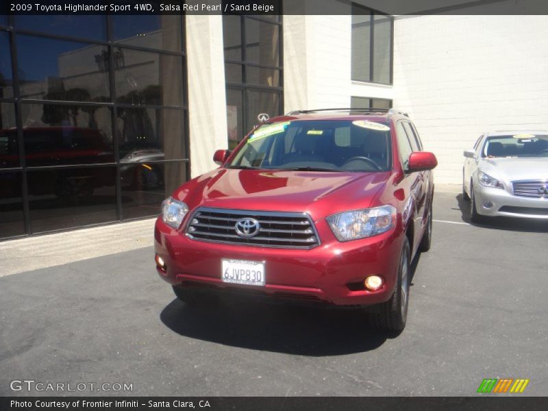 Salsa Red Pearl / Sand Beige 2009 Toyota Highlander Sport 4WD