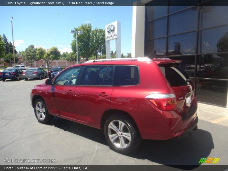 Salsa Red Pearl / Sand Beige 2009 Toyota Highlander Sport 4WD