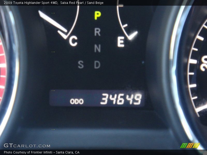 Salsa Red Pearl / Sand Beige 2009 Toyota Highlander Sport 4WD