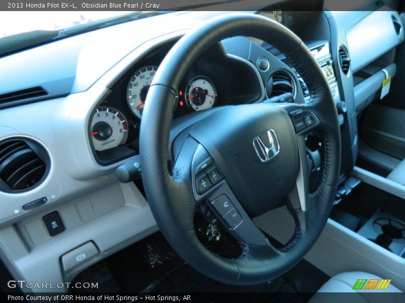 Obsidian Blue Pearl / Gray 2013 Honda Pilot EX-L