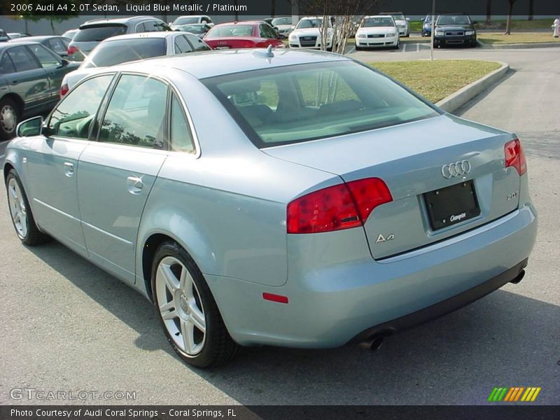 Liquid Blue Metallic / Platinum 2006 Audi A4 2.0T Sedan