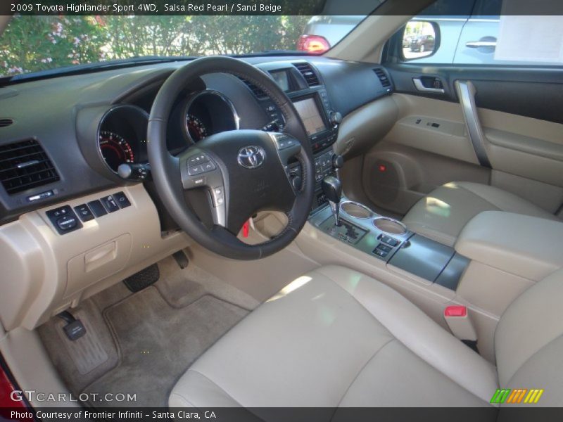 Salsa Red Pearl / Sand Beige 2009 Toyota Highlander Sport 4WD