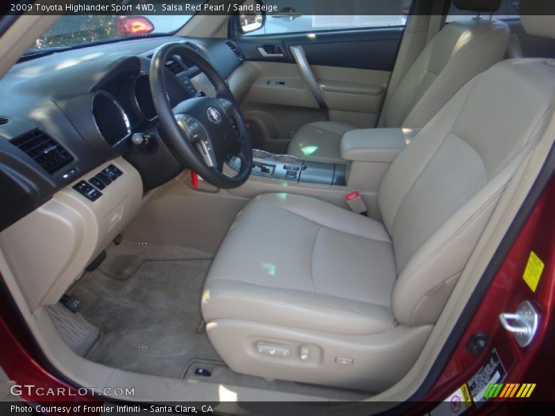 Salsa Red Pearl / Sand Beige 2009 Toyota Highlander Sport 4WD
