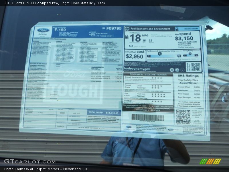 Ingot Silver Metallic / Black 2013 Ford F150 FX2 SuperCrew