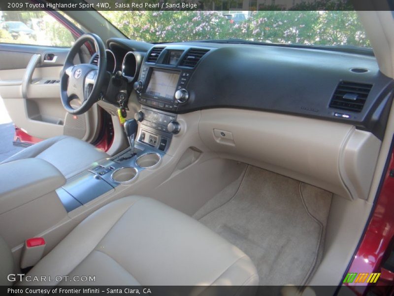 Salsa Red Pearl / Sand Beige 2009 Toyota Highlander Sport 4WD