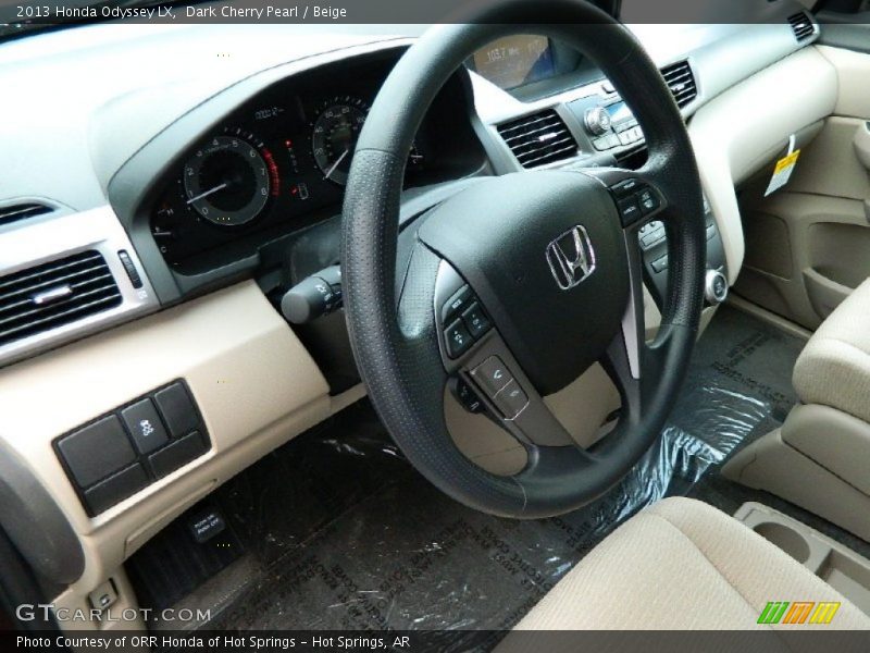 Dark Cherry Pearl / Beige 2013 Honda Odyssey LX